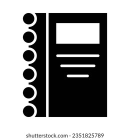 Notebook Vector Glyph Icon For Personal And Commercial Use.
