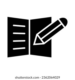Notebook Vector Glyph Icon For Personal And Commercial Use.
