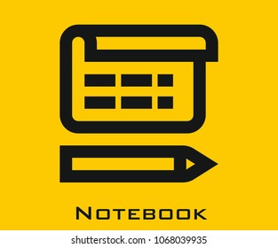 Notebook vector icon