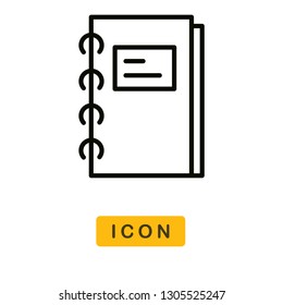 Notebook vector icon