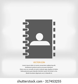 notebook vector  icon