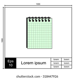 Notebook vector icon.