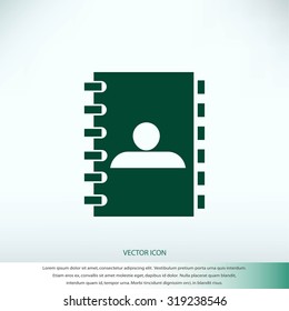 notebook vector  icon