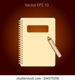 notebook vector icon