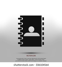 notebook vector  icon