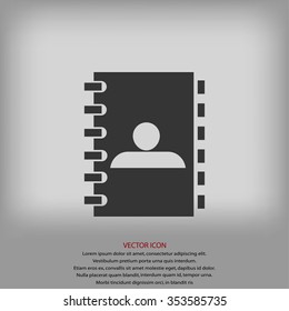 notebook vector  icon