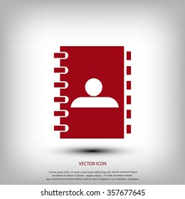 notebook vector  icon