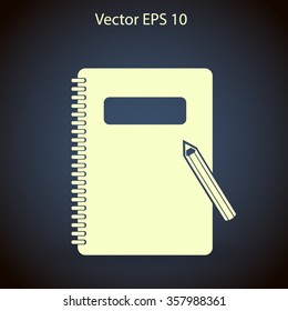 notebook vector icon