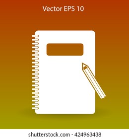 notebook vector icon