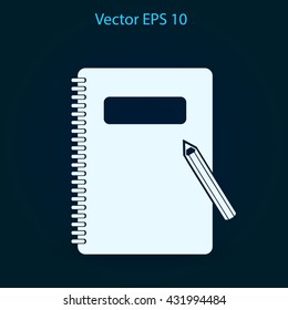 notebook vector icon