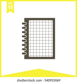 Notebook vector icon.