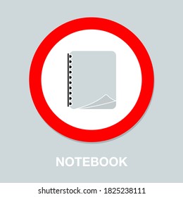 notebook vector icon. icon for app and website, notebook training symbol