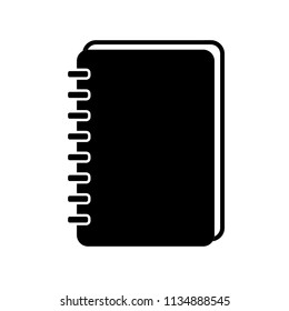 Notebook. Vector icon black. organizer vector illustration. 