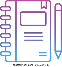 Notebook vector icon. Can be used for printing, mobile and web applications.