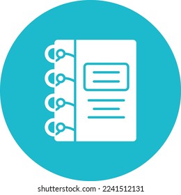 Notebook vector icon. Can be used for printing, mobile and web applications.