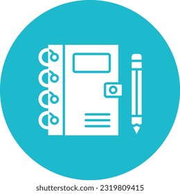 Notebook vector icon. Can be used for printing, mobile and web applications.