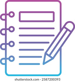 Notebook vector icon. Can be used for printing, mobile and web applications.