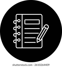 Notebook vector icon. Can be used for printing, mobile and web applications.