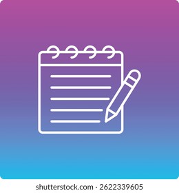 Notebook vector icon. Can be used for printing, mobile and web applications.