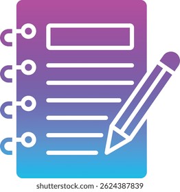 Notebook vector icon. Can be used for printing, mobile and web applications.