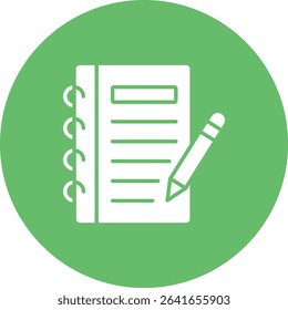 Notebook vector icon. Can be used for printing, mobile and web applications.