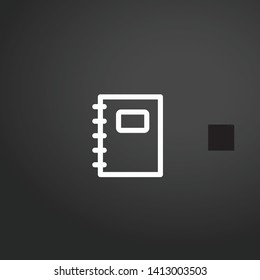 Notebook vector icon. Notebook concept stroke symbol design. Thin graphic elements vector illustration, outline pattern for your web site design, logo, UI. EPS 10.