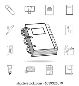notebook vector icon. Detailed set of education outline icons. Premium quality graphic design. One of the collection icons for websites, web design, mobile app on white background