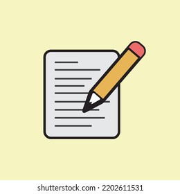 notebook vector icon, document icon.