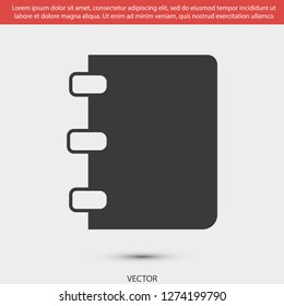 Notebook vector icon eps10