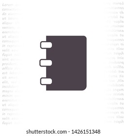 Notebook vector icon eps10 , Lorem ipsum Flat design