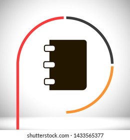 Notebook vector icon eps10 , Lorem ipsum Flat design