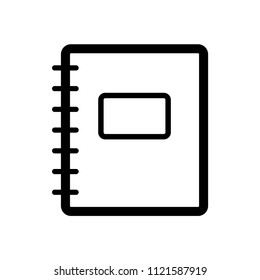 Notebook vector icon, flat book symbol. Simple best illustration for web or mobile app