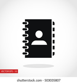 notebook vector icon, flat design best vector icon