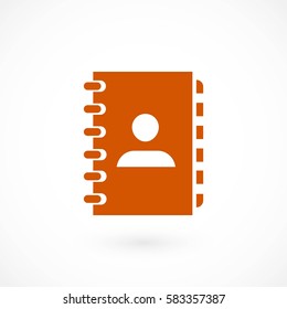 notebook vector icon, flat design best vector icon