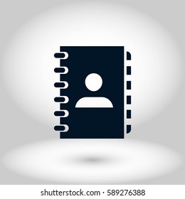 notebook vector icon, flat design best vector icon