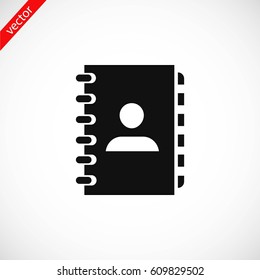 notebook vector icon, flat design best vector icon