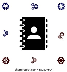 notebook vector icon, flat design best vector icon