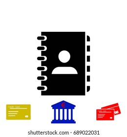 notebook vector icon, flat design best vector icon
