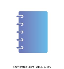 Notebook vector icon with gradient