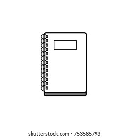 notebook vector icon. Vector graduation Icon. Education, academic degree. Premium quality graphic design. Signs, outline symbols collection, simple icon for websites, web design on white background
