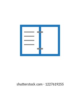Notebook. Vector icon grey