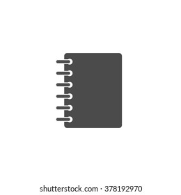 Notebook. Vector Icon Grey