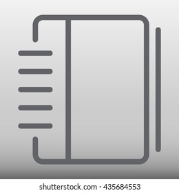 Notebook Vector Icon Illustration