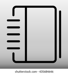 Notebook Vector Icon Illustration