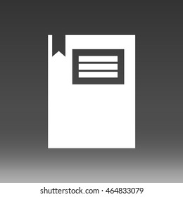 Notebook Vector Icon Illustration