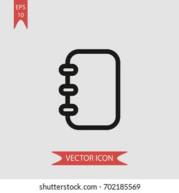 Notebook vector icon illustration symbol