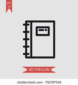 Notebook vector icon illustration symbol