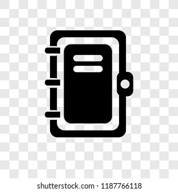 Notebook vector icon isolated on transparent background, Notebook transparency logo concept