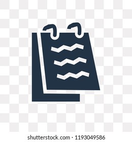 Notebook vector icon isolated on transparent background, Notebook transparency concept can be used web and mobile