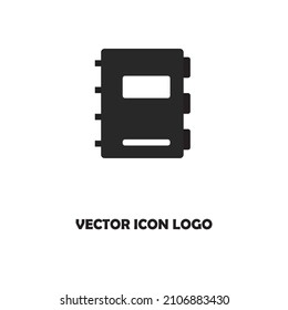Cuaderno. Ilustración del logotipo del icono del vector